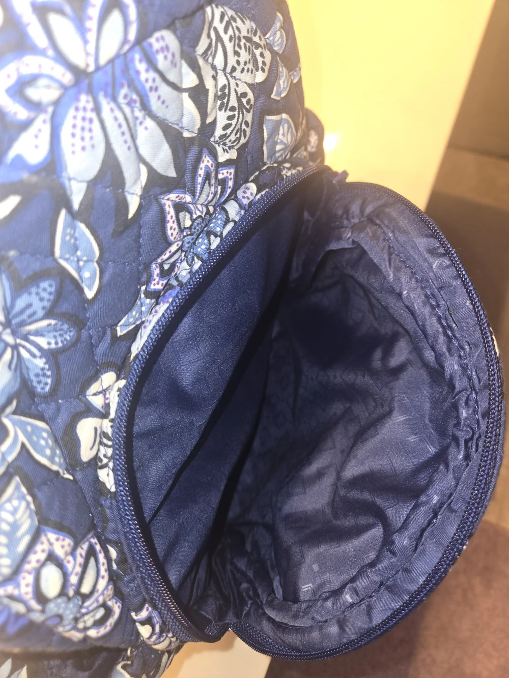 Vera Bradley Navy Floral Quilted Mini Backpack